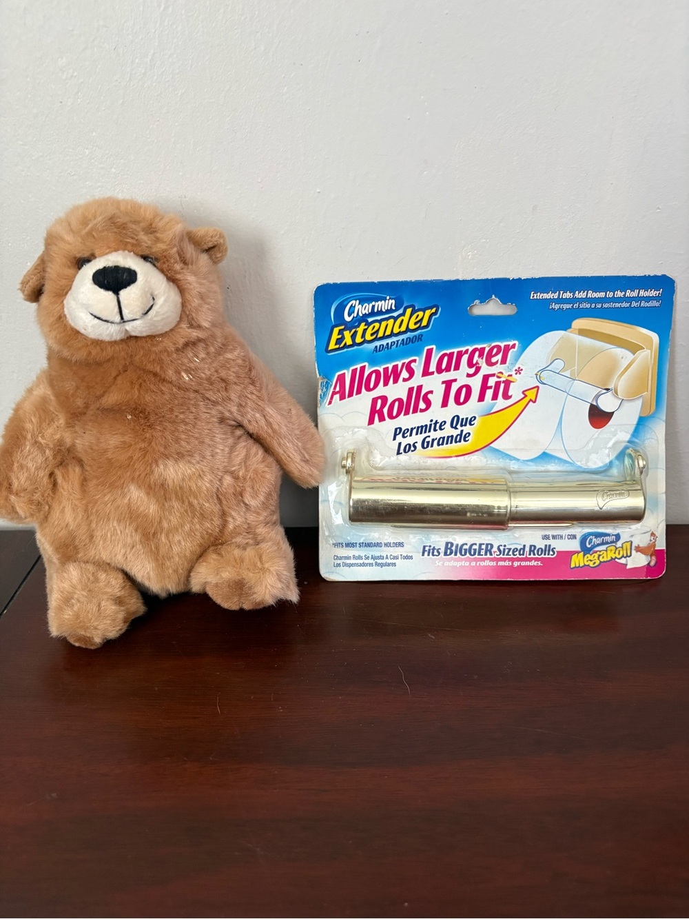 Charmin Toilet Paper Extender Adaptor NIB 2004 & Promotional Charmin Bear